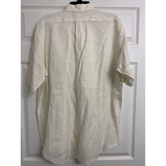 Ralph Lauren M Blake 100% Linen Lightweight Cream Button Down Shirt - Picture 3 of 9